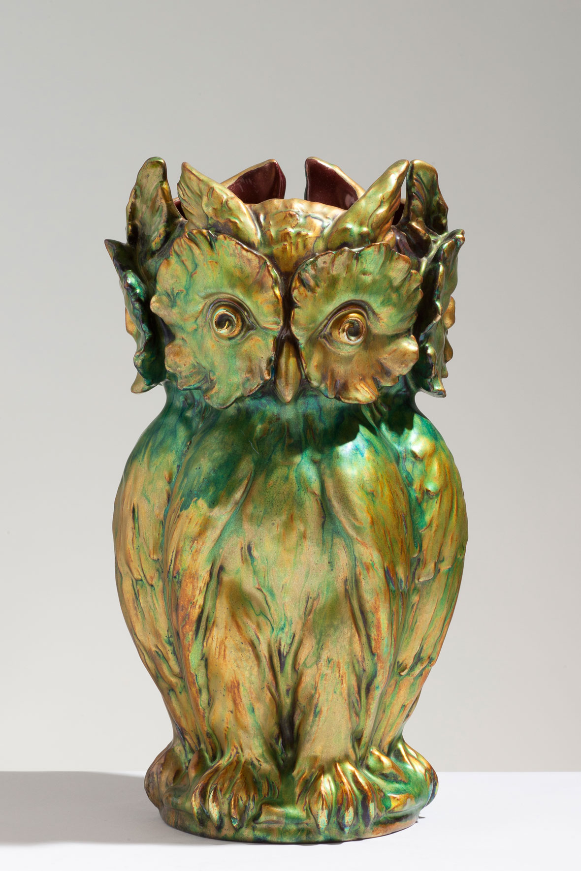 Zsolnay Owl Vase